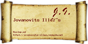 Jovanovits Illés névjegykártya